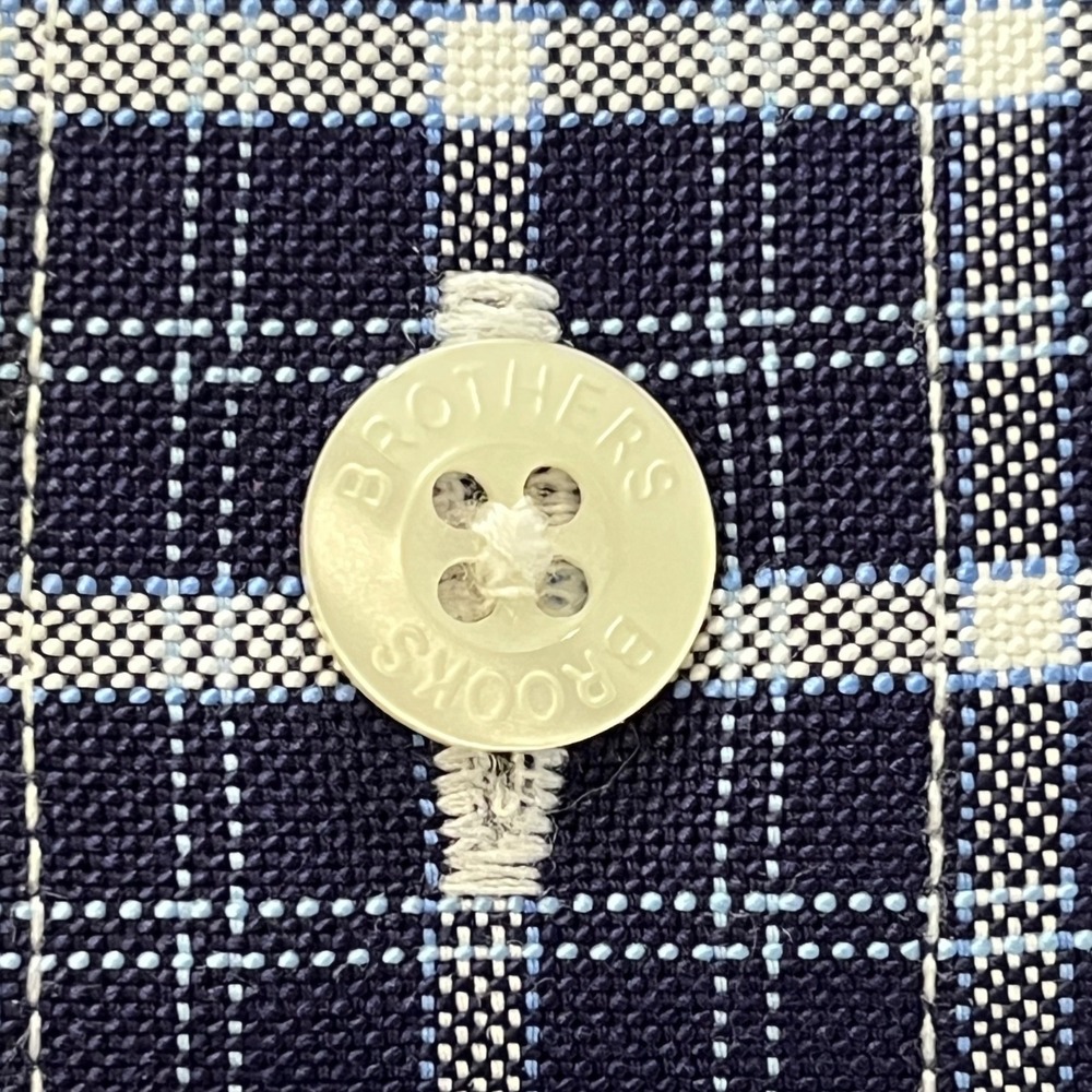 Brooks Brothers The Original Polo Shirt XL Blue Check Non-Iron Supima Cotton - Picture 8 of 10
